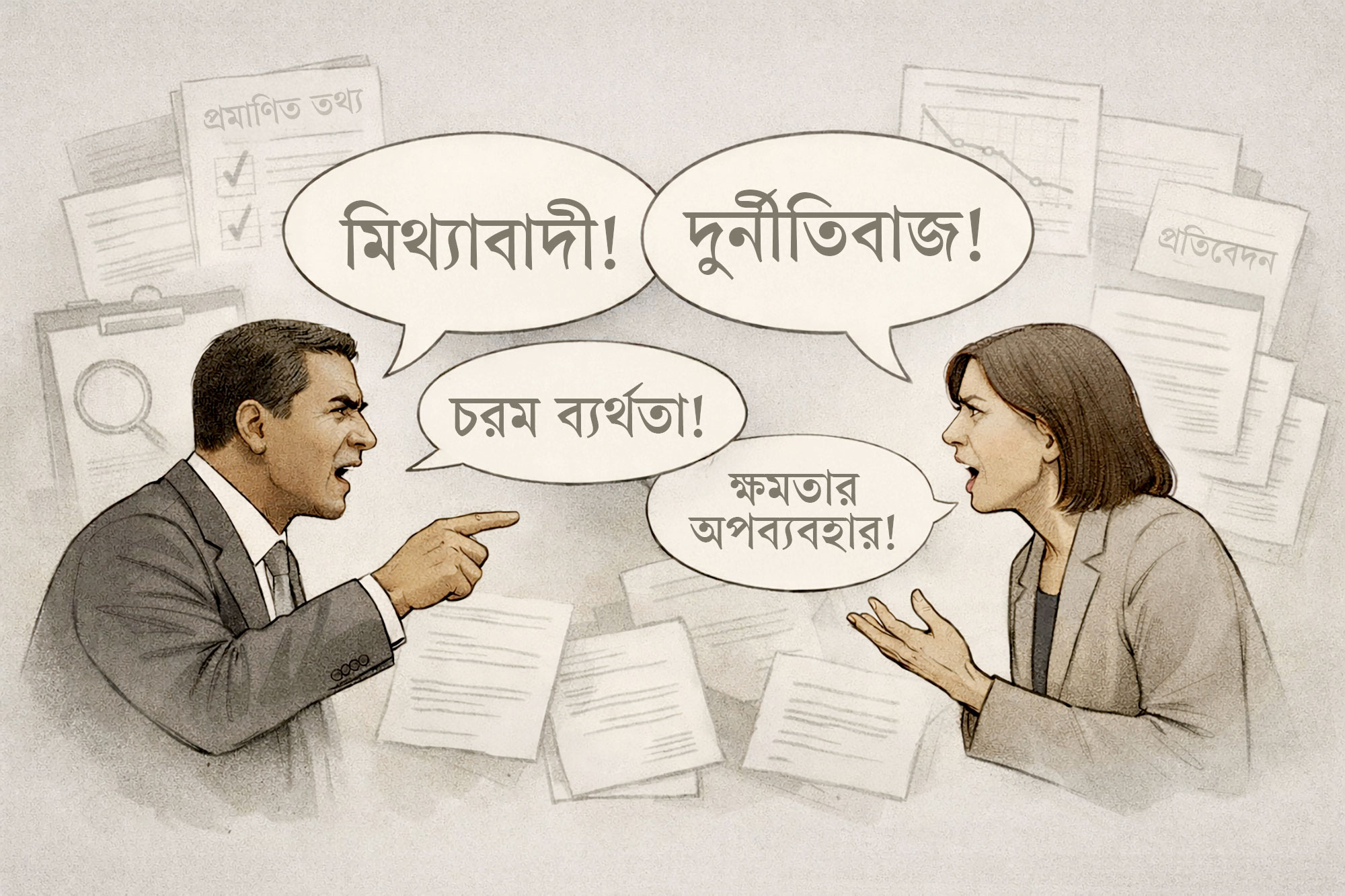 বাগ্যুদ্ধে সব অভিযোগই কি সত্যের অপলাপ