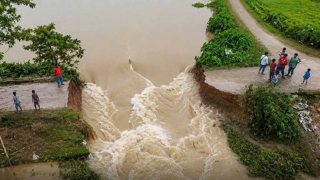 সুনামগঞ্জে সুরমা-কুশিয়ারার পানি বিপৎসীমার ওপরে, বন্যা পরিস্থিতি অবনতির আশঙ্কা