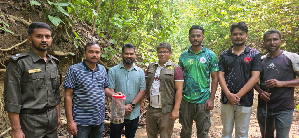 কাপ্তাই জাতীয় উদ্যানে বিষধর শঙ্খিনী সাপ অবমুক্ত