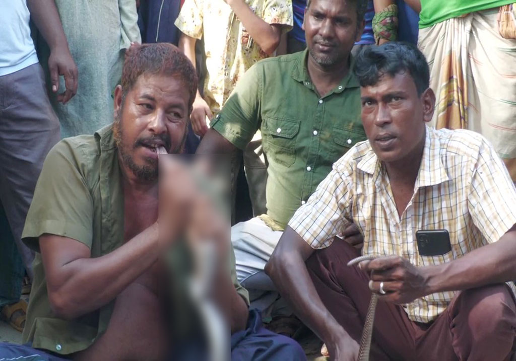 সাপুড়ের প্রাণ নেওয়া সাপটিকে চিবিয়ে খেলেন আরেক সাপুড়ে