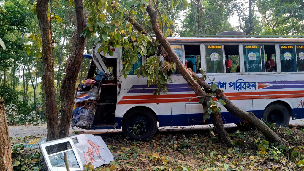 শ্রীপুরে বাস দুর্ঘটনায় মেডিকেল শিক্ষার্থীসহ আহত ২