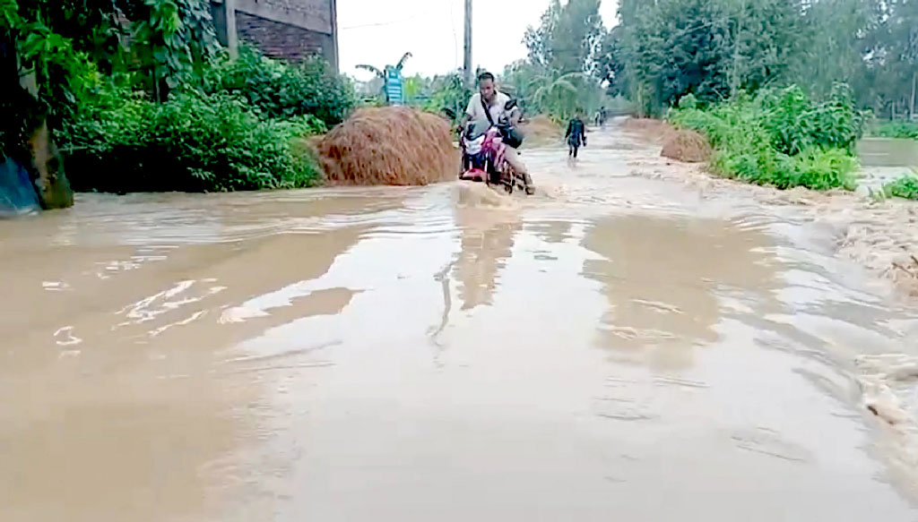 শেরপুরে বাড়ছে নদ-নদীর পানি, চেল্লাখালী বিপৎসীমার ওপরে