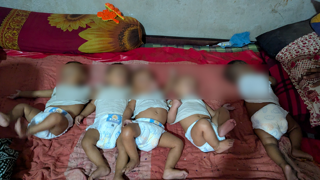 একসঙ্গে জন্মানো ৫ শিশুকে লালন-পালনে আর্থিক সংকটে পরিবার