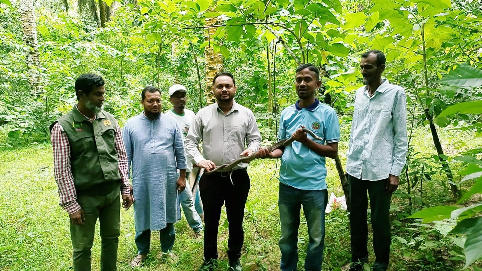 সাতছড়ি জাতীয় উদ্যানে পদ্মগোখরা ও দাঁড়াশ অবমুক্ত