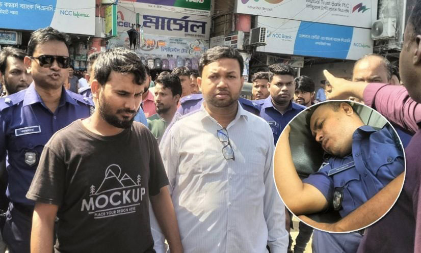 সড়কে গাড়ি রাখতে নিষেধ করায় কনস্টেবলের মাথা ফাটালেন দোকান কর্মচারী