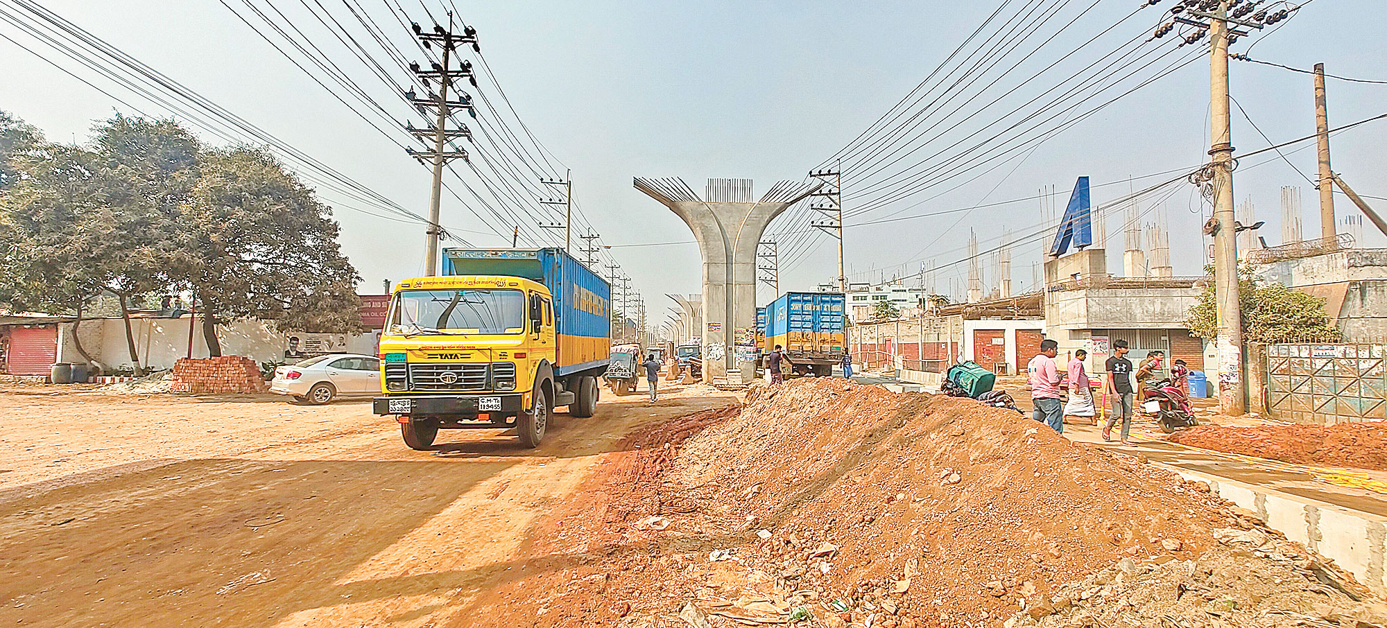 ঢাকা-টাঙ্গাইল মহাসড়ক: এলিভেটেডের কাজে ঈদে দুর্ভোগের শঙ্কা