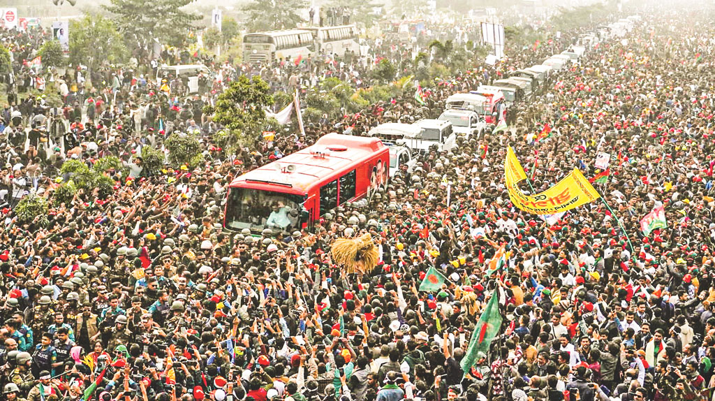 গণসংবর্ধনায় ভাষণ: সবাই মিলে গড়ব দেশ