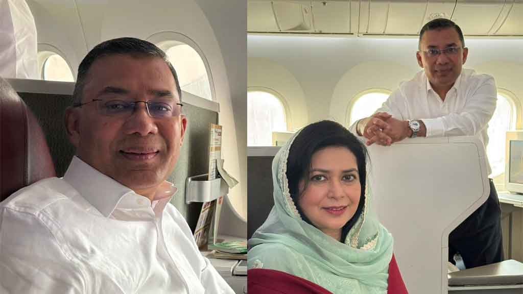 সিলেটে অবতরণের পর হাস্যোজ্জ্বল তারেক রহমান