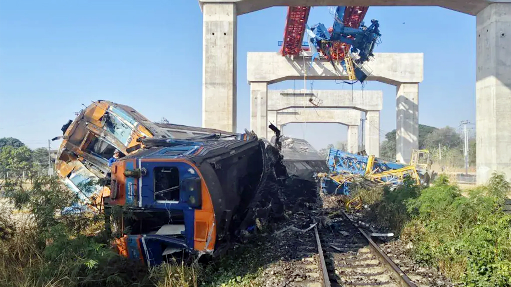 থাইল্যান্ডে চীনা রেল প্রকল্পে ট্রেন দুর্ঘটনা, নিহত অন্তত ২৫