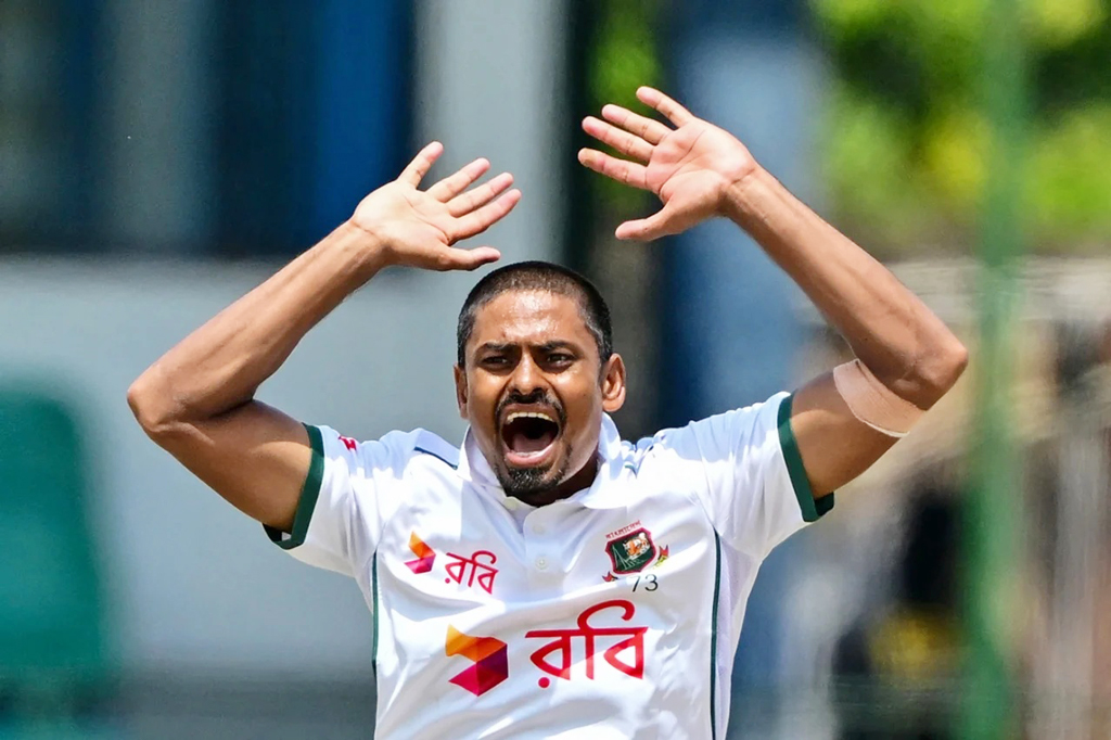 শ্রীলঙ্কার বিপক্ষে ৫ উইকেট নিয়েছেন তাইজুল ইসলাম। ছবি: ক্রিকইনফো