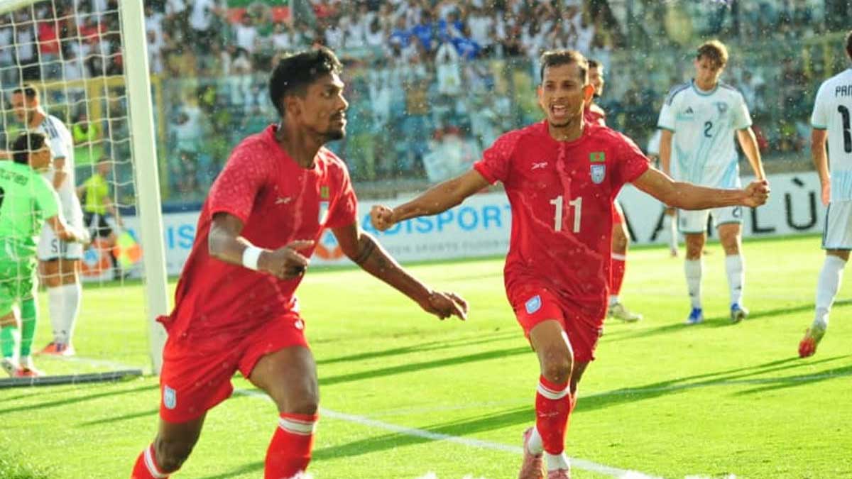 তপুর জোড়া গোলে বাংলাদেশের ইউরোপ জয়