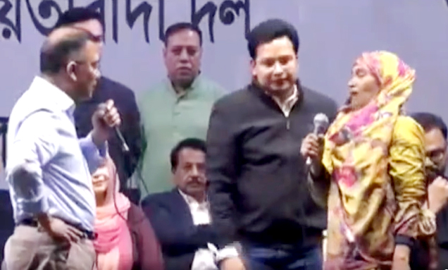 স্বৈরাচার সাচ্চু আমাদের বাসার জায়গা দখল করেছে: তারেক রহমানের কাছে নারীর অভিযোগ