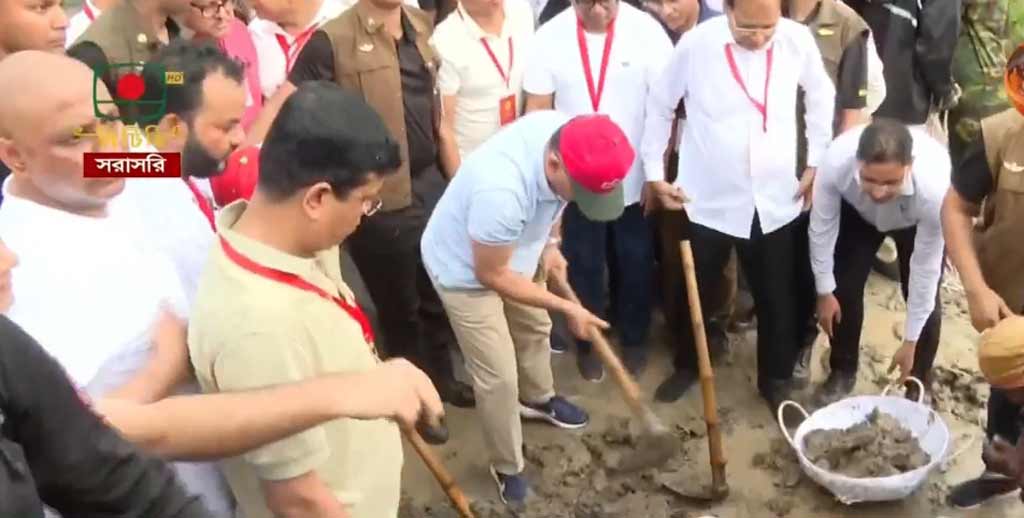 ত্রিশালে ধরার খাল পুনঃখনন কাজের উদ্বোধন করলেন প্রধানমন্ত্রী