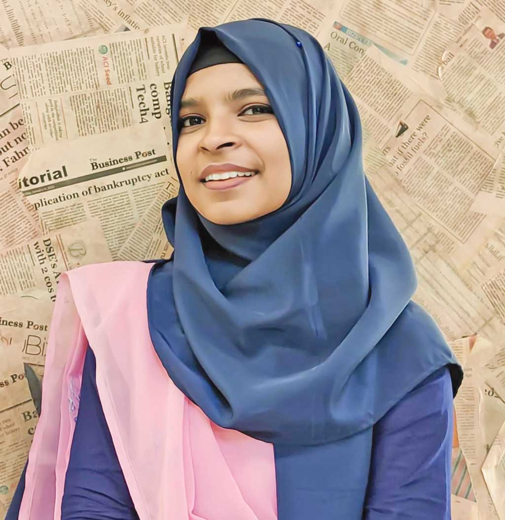 তাসনিয়া হাসান ইভা, শিক্ষার্থী, হিসাববিজ্ঞান ও তথ্য পদ্ধতি বিভাগ। ছবি: সংগৃহীত